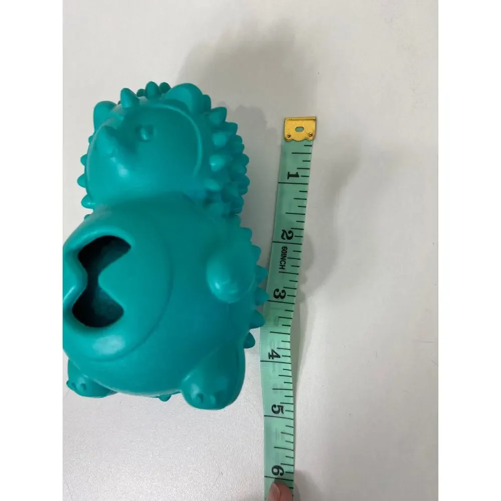 NIB Friends Forever Squeaky Dog Toy Tennis Ball Tough Natural Rubber Teal